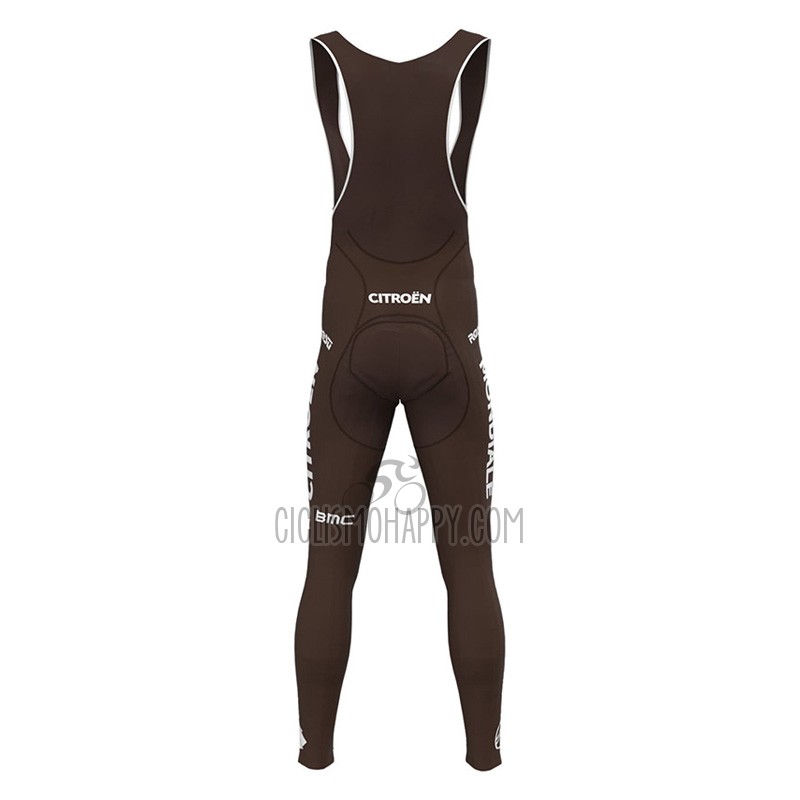Ag2r Citroen Team Cycling Jersey Bib Tight 2023 Long Sleeve White Marron